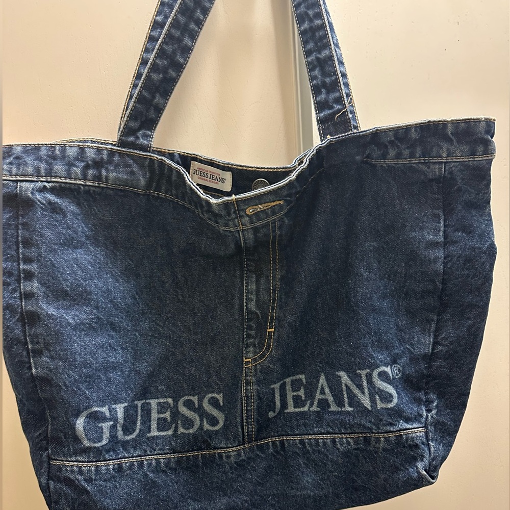 Guess Denim Blue Tote Bag